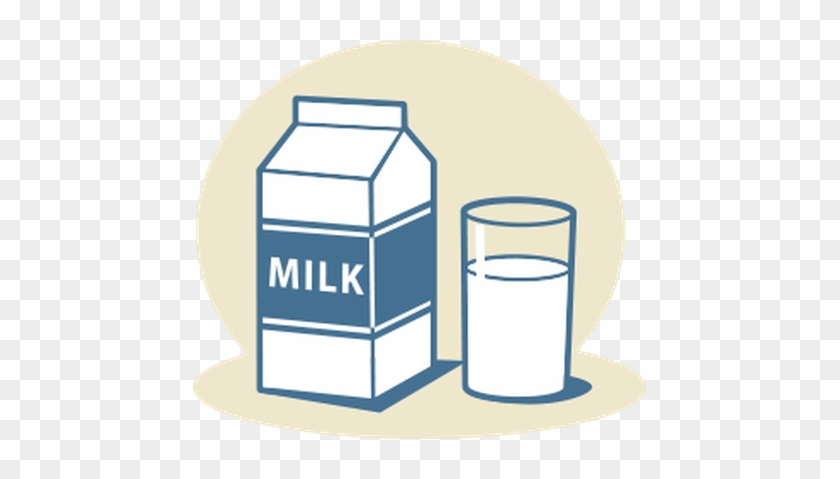Milk Clipart Sack Lunch With Apple And Milk Carton - Carton Of Milk Vector #284180