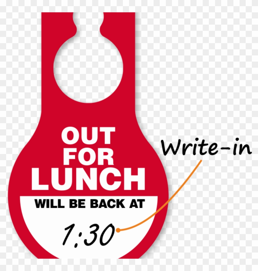 Out To Lunch Signs Out Of Office Signs Clipart - Smartsign Aluminum Sign, Legend Caution: Write-on, #284196