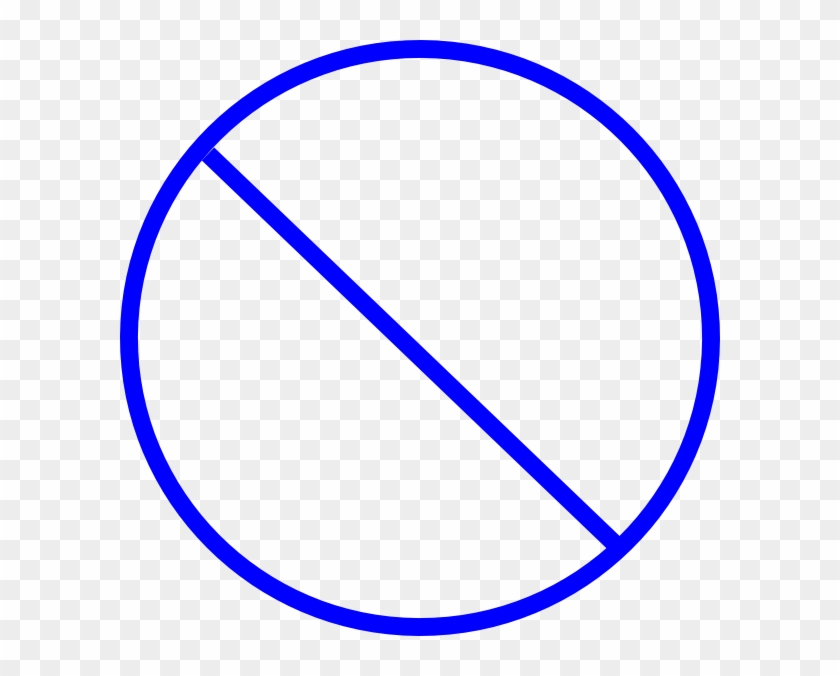 Transparent Blue Circle - Blue Circle With Line Through #284207