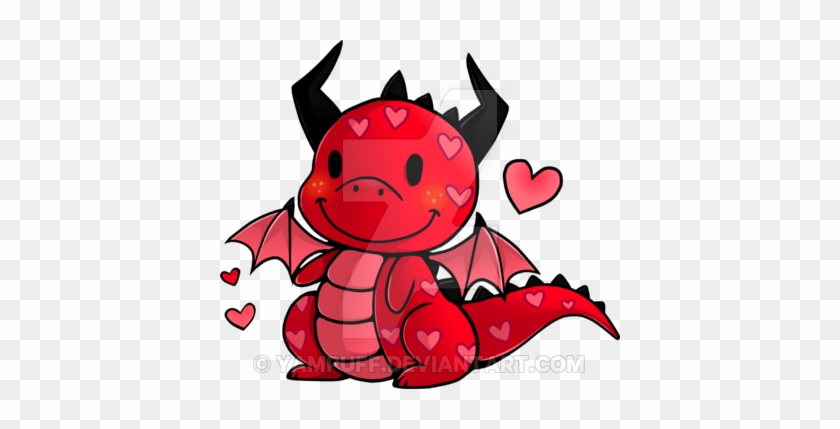 Little Dragon Clipart Puff - Valentine Dragon #284258