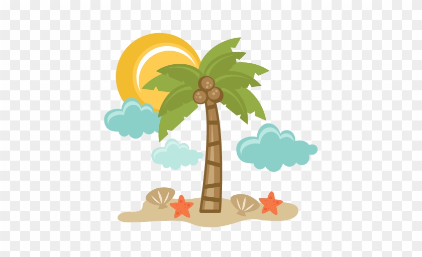 Beach Scene Svg Files For Scrapbooking Palm Tree Svg - Miss Kate Cuttables Beach #284268