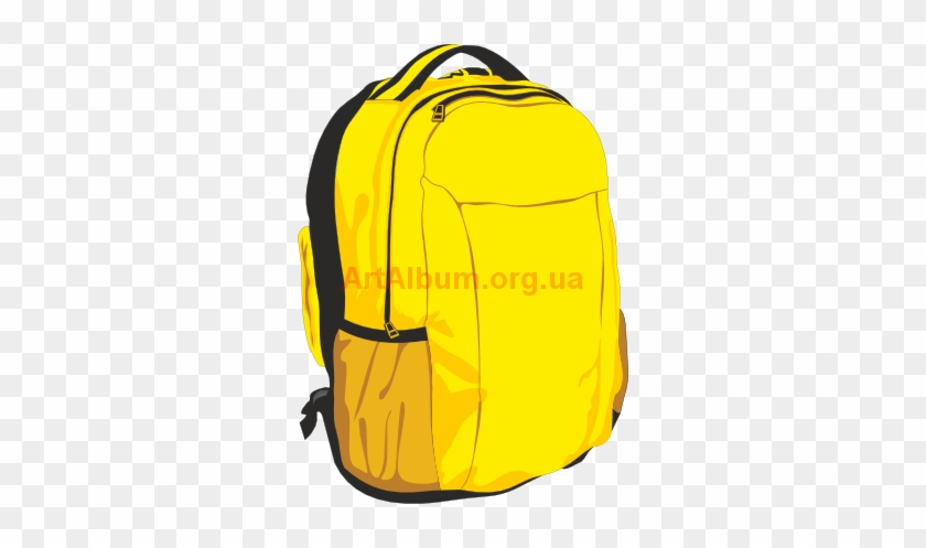Clipart Yellow Backpack - Yellow Backpack Clipart #284354
