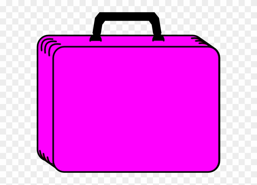 Pink Clipart Luggage - Suitcase Clipart Pink #284392