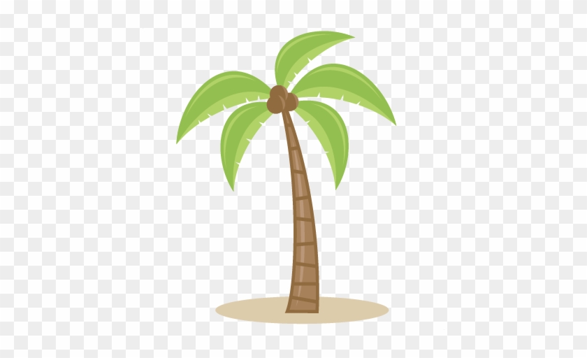 Beach Clipart Transparent Pencil And In Color Beach - Palm Tree No Background #284429