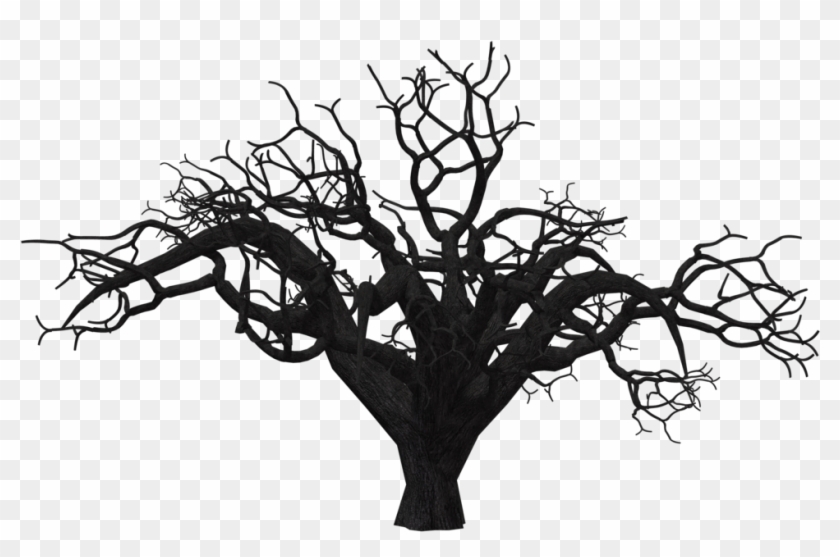 Dead Trees Black And White Silhouette Download - Lg Leon Wallet Case - Tree Skull #284442