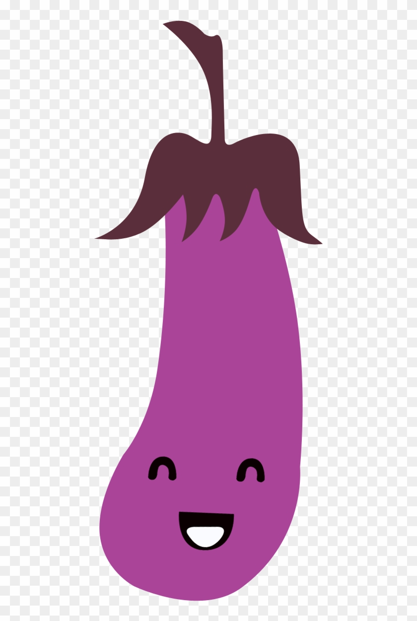 Eggplant Cartoon Smiley - Eggplant #284468