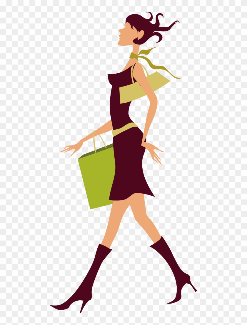 Shopping Bag Handbag Royalty-free Clip Art - Shopping Girl #284594