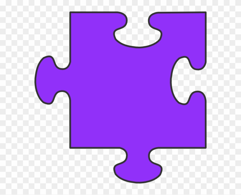 Purple Puzzle Piece Clip Art - Purple Puzzle Pieces Clip Art #284556