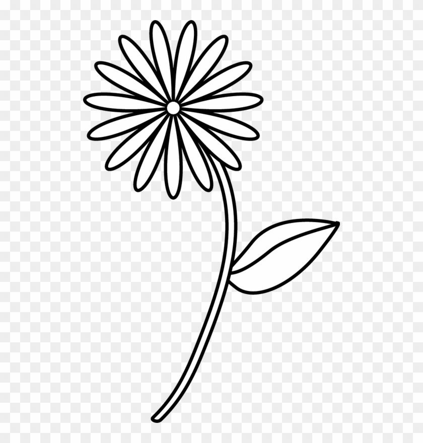 Danielle Mill - Easy Flower Line Drawing #284598
