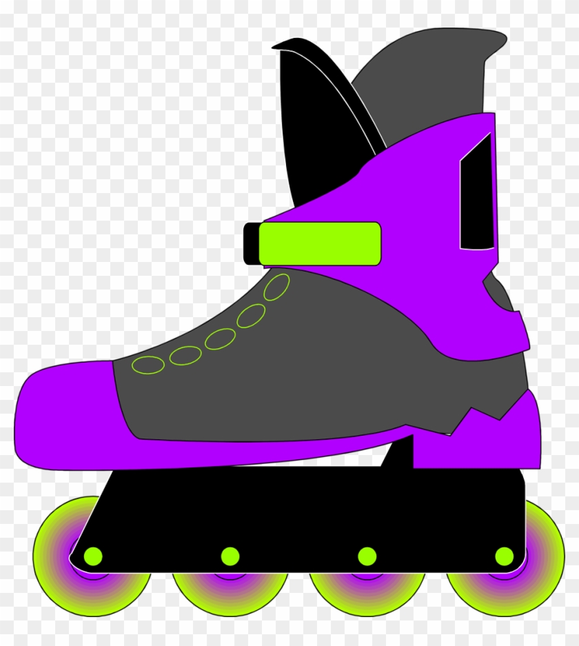 Illustration Of A Rollerblade Skate - Roller Blades No Background #284663
