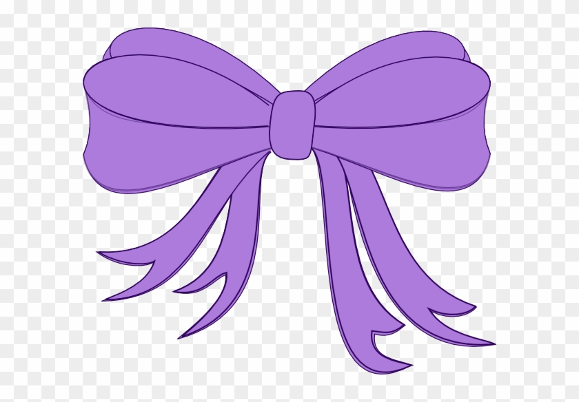 Ribbon Clip Art - Purple Bow Clipart #284672