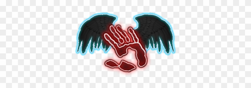 Bloody Hand N Wings Light Blue By Missesambervaughn - Golden Eagle #284674