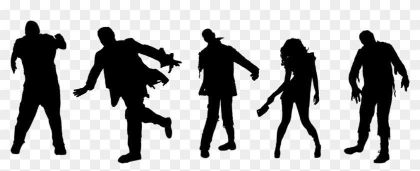 Zombie Silhouettes By Karrendaen On Deviantart - Zombie Silhouette Clip Art #284683