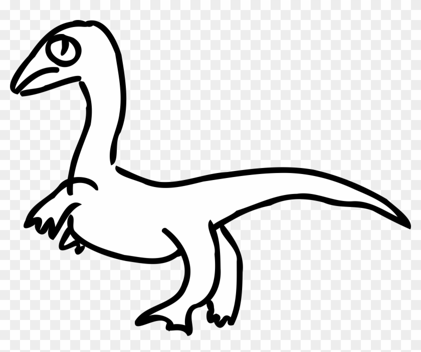 Velociraptor Dinosaur Drawing Clip Art - Line Art #284724