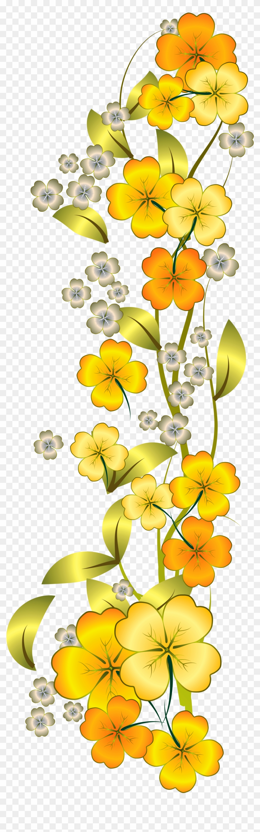 Yellow Flower Decor Png Clipart - Yellow Flower Clipart #284888