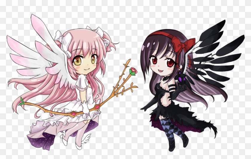 Ultimate Madoka And Devil Homura Chibi Ver - Homura Akemi #284983