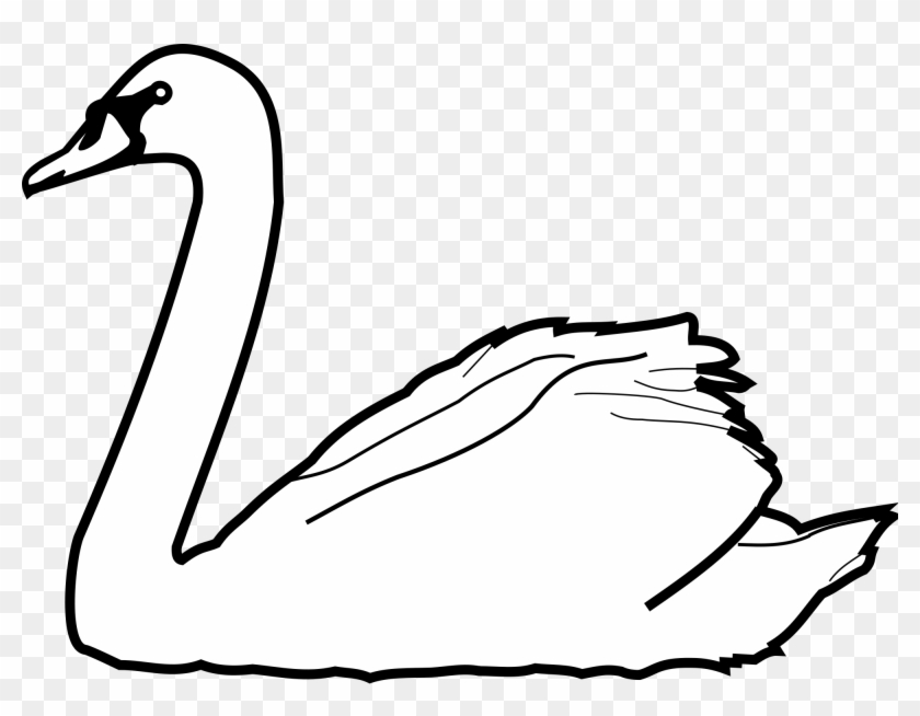 Swan Clipart Outline - Dessin De Cygne À Imprimer #285041