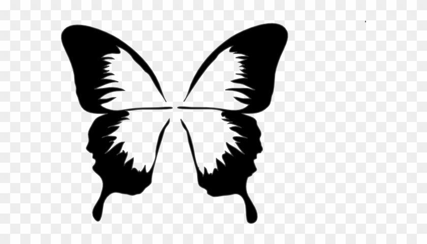 Butterfly Silhouette Clip Art - Butterfly Stencil #285063