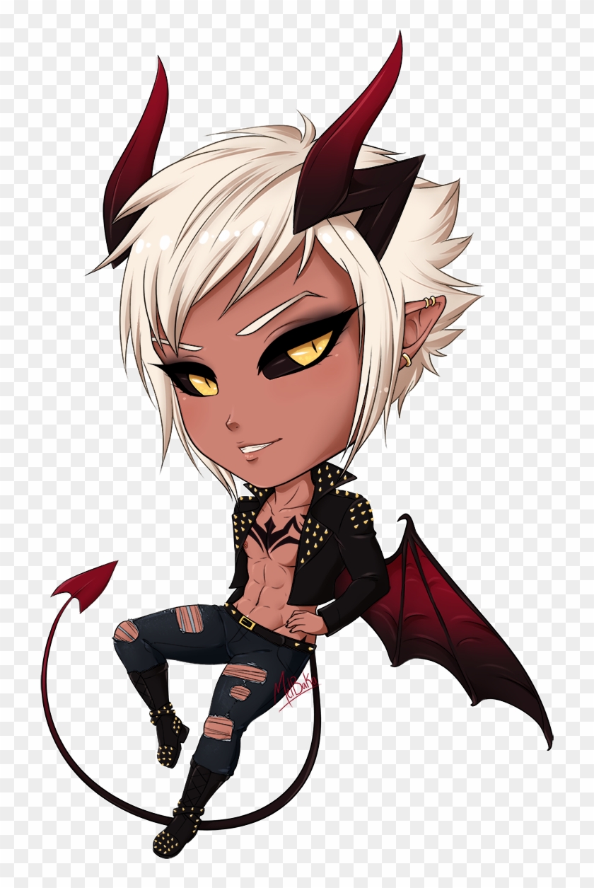 #art #chibi #demon #artwork #anime #oc #incubus #animeboy - Incubus Demon Anime Art #285069