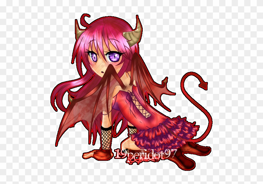 Chibi Devil Girl - Chibi Devil Girl Red #285072