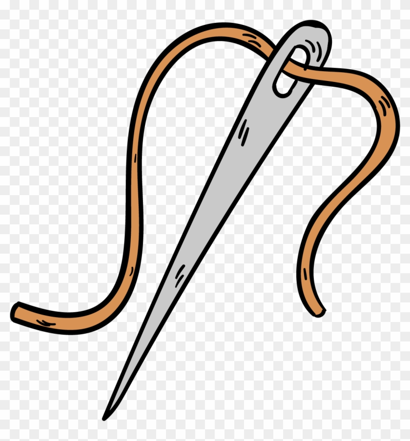 Sewing Needle Drawing Cartoon Clip Art - Cartoon Sewing Needle - Free ...