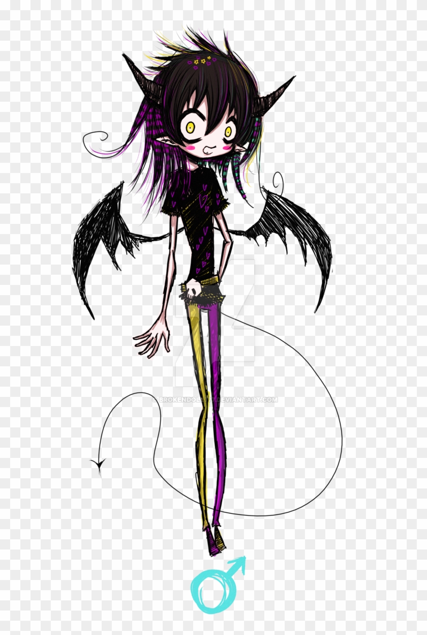 Custom Emo Demon Boy - Anime Doll Boy Drawing #285198