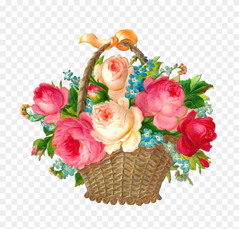 Gift Clipart Flower Basket - Flower Basket Clip Art #285211