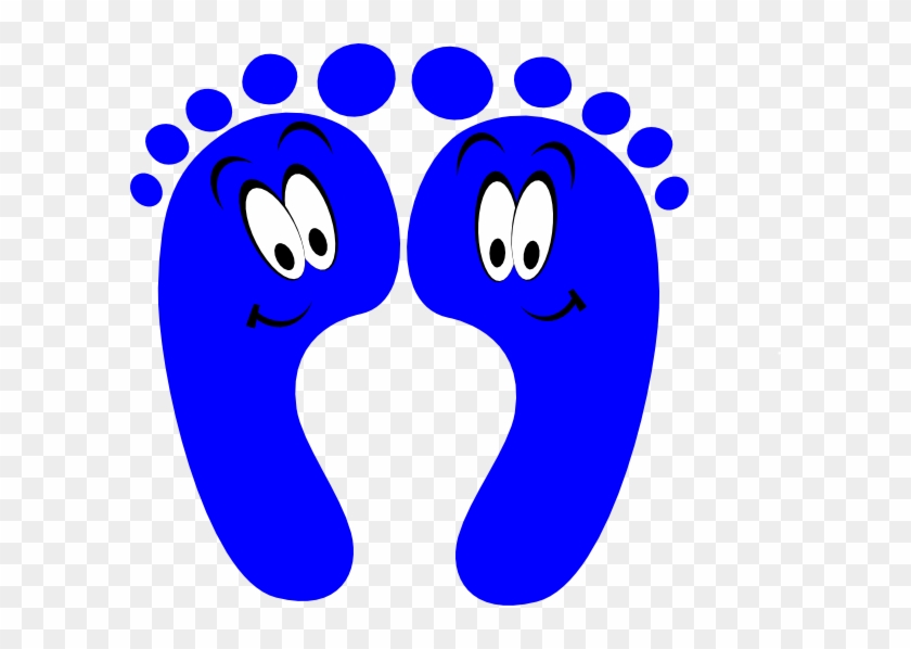 Blue Happy Feet Clip Art At Clker - Walking Feet Clipart #285229