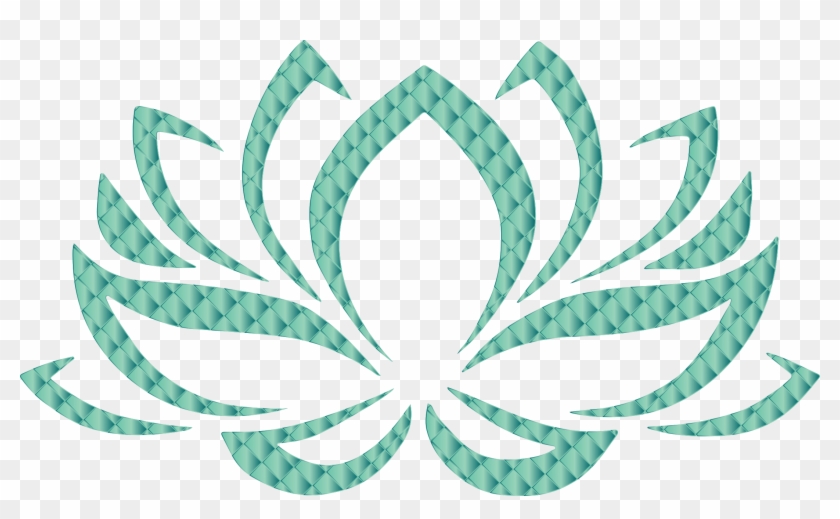 Lotus Clipart Turquoise Flower - Lotus Flower Black And White #285230