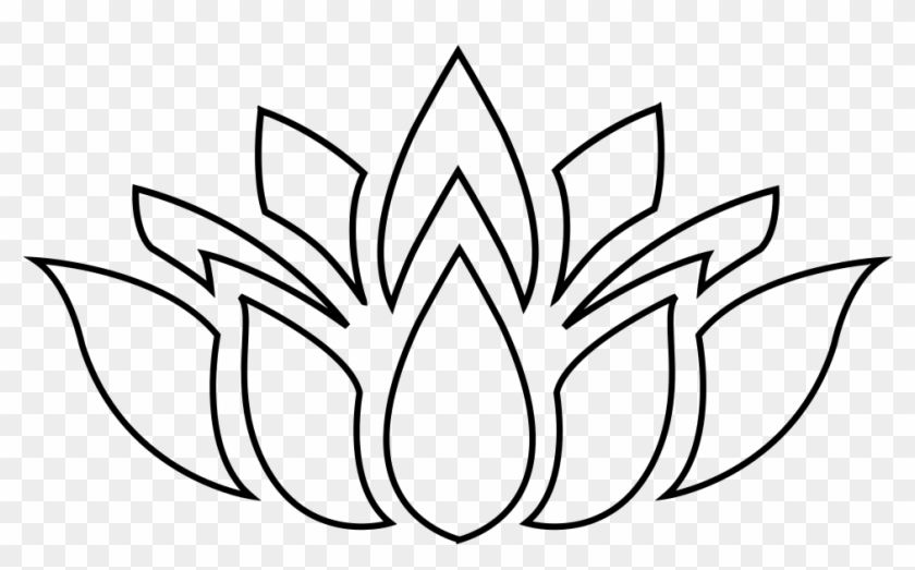 Lotus Flower Silhouette - Silhouette Lotus Flower Png #285232