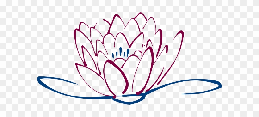 Blue Maroon Lotus - Clip Art Lotus #285264