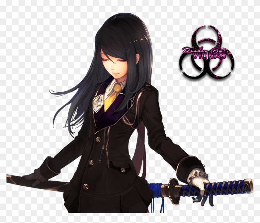 Wallpapers Id   Anime Girl With Sword Transparent PNG  1366x1230  Free  Download on NicePNG