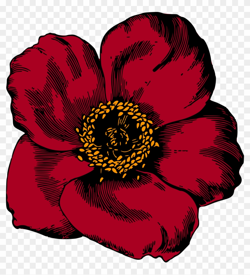 Red Flower Clipart Red Colour - Red Flowers Png #285351