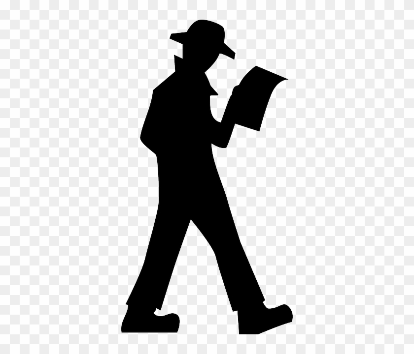Walker Man Map People Silhouette Walk Walking Public - Boy Spy Silhouette #285362