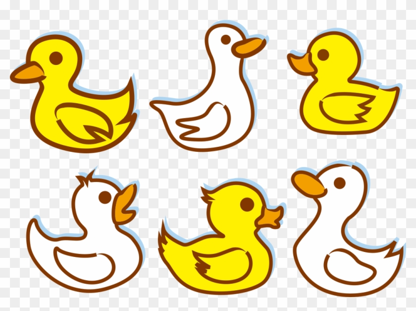 Ducklings Simple Pen Vector - Ducklings Simple Pen Vector #285419