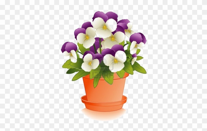 Pot Plant Clipart Flower Basket - Flower Pot #285476