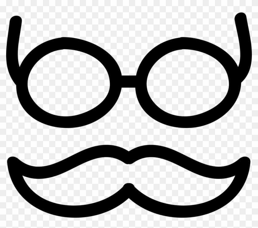 Mustache And Glasses Hand Drawn Outlines Comments - Hand Drawn Glasses #285486