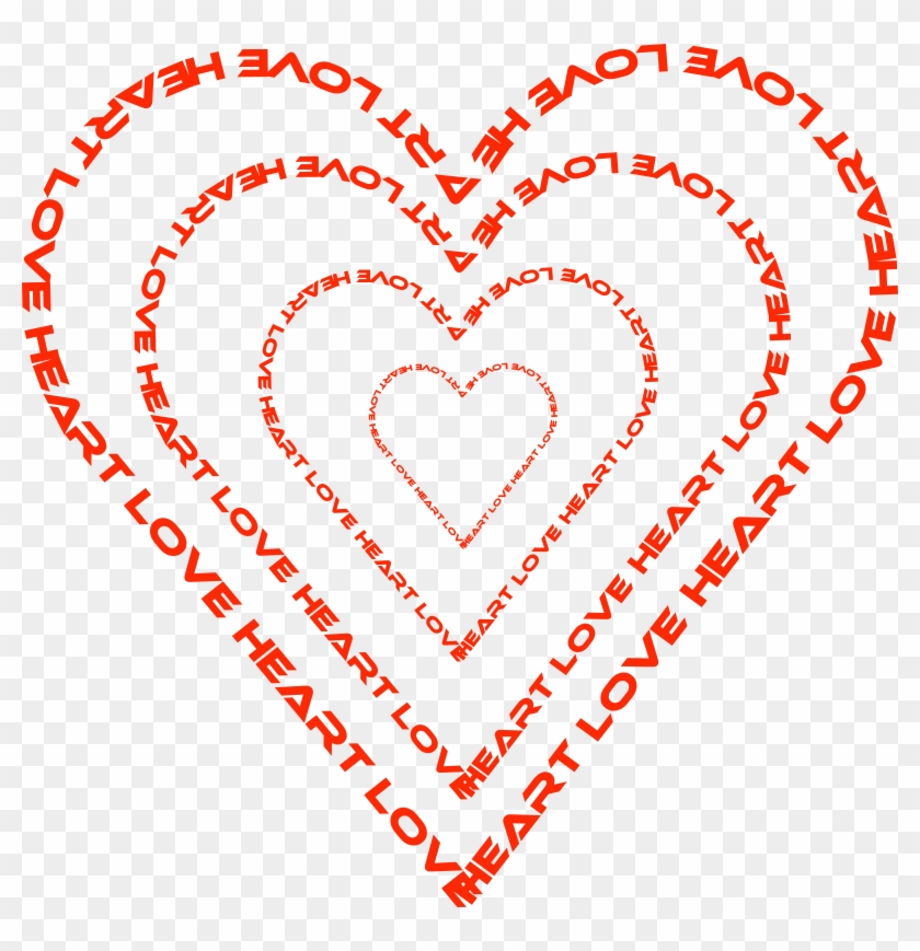 Free To Use Public Domain Hearts Clip Art - Love Word Heart Shower Curtain #285525