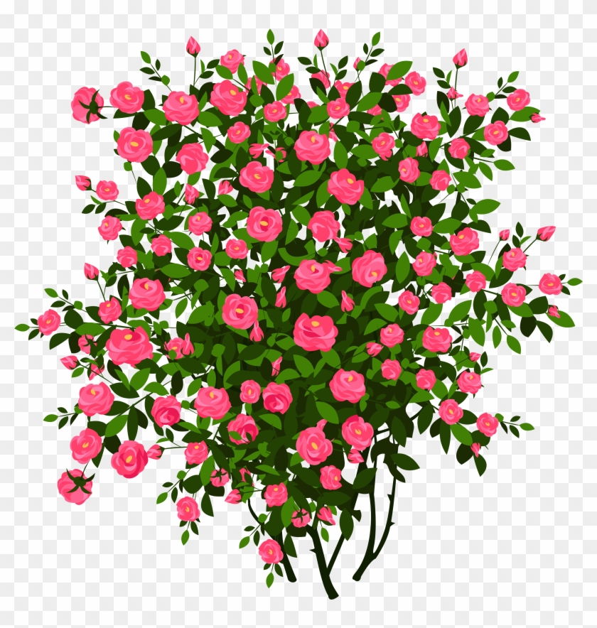 Pink Rose Bush Png Clipart Pictureu200b Gallery Yopriceville - Rose Bush Clipart #285577