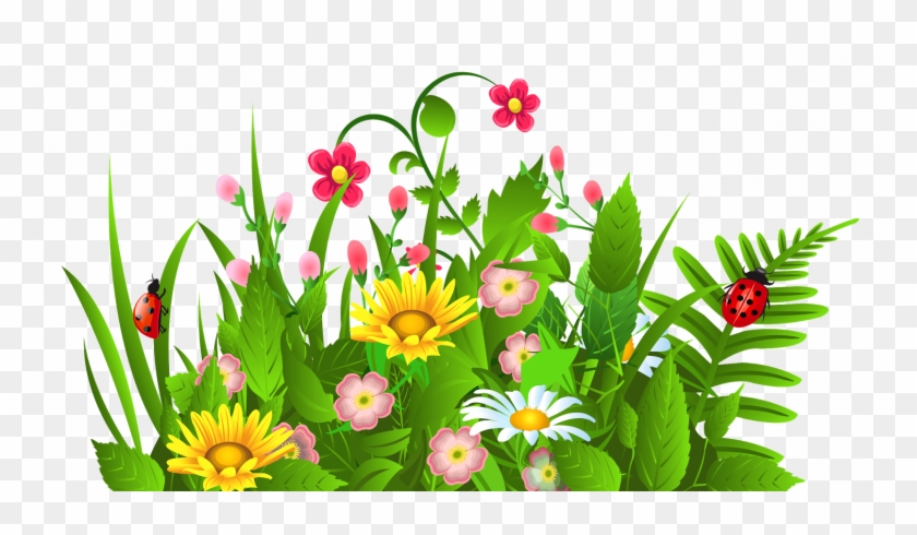 Best Free Flower Garden Clip Art Cdr Vector Images - Spring Flowers Clip Art #285694