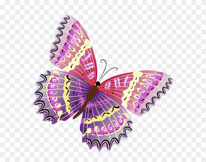Papillon Clipart Purple Butterfly - Butterfly Vector Free #285771