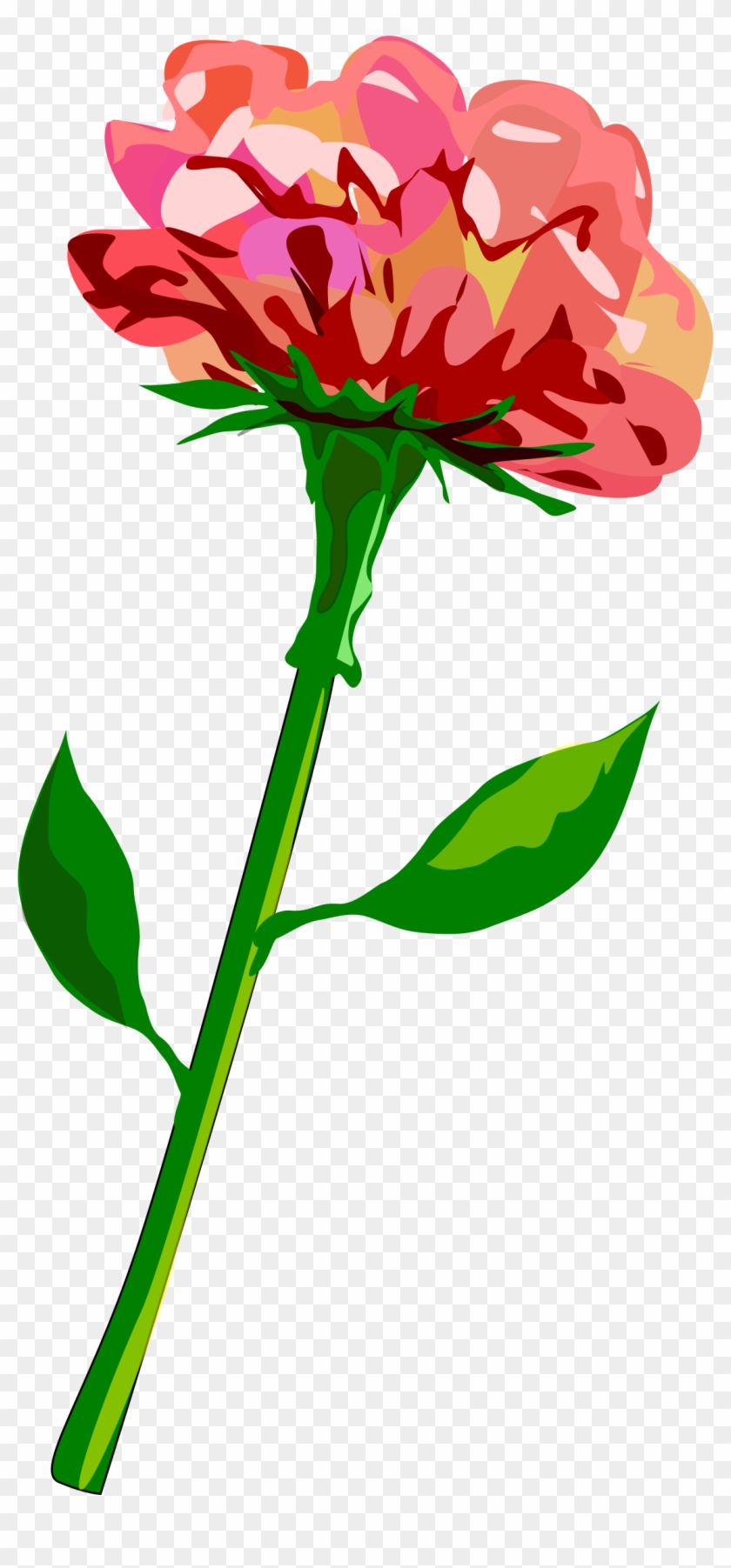 Red - Flower Border Clip Art #285849