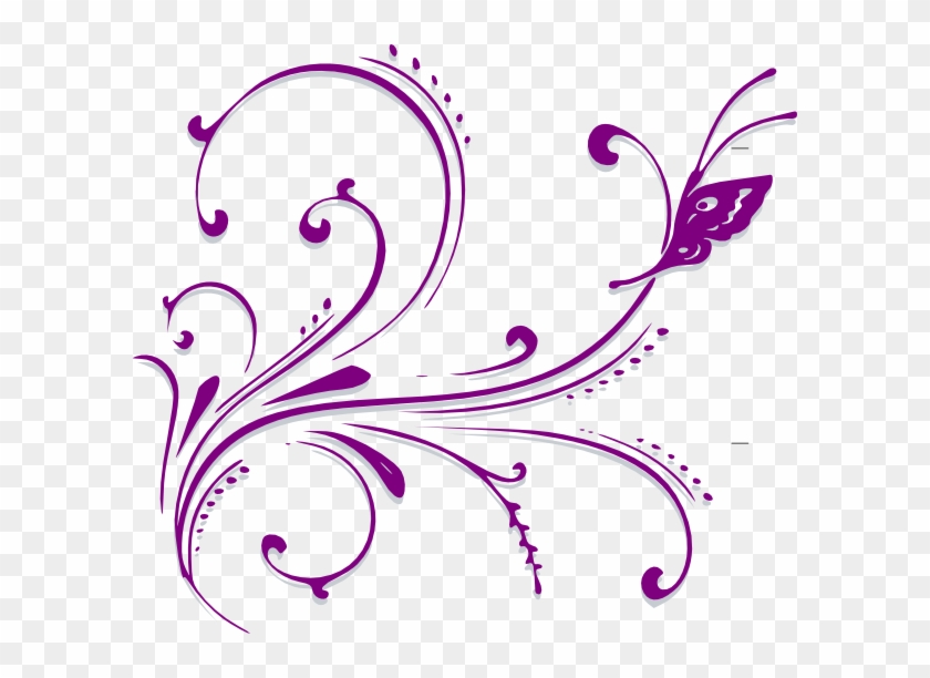 Purple Butterfly Border Clipart #285904