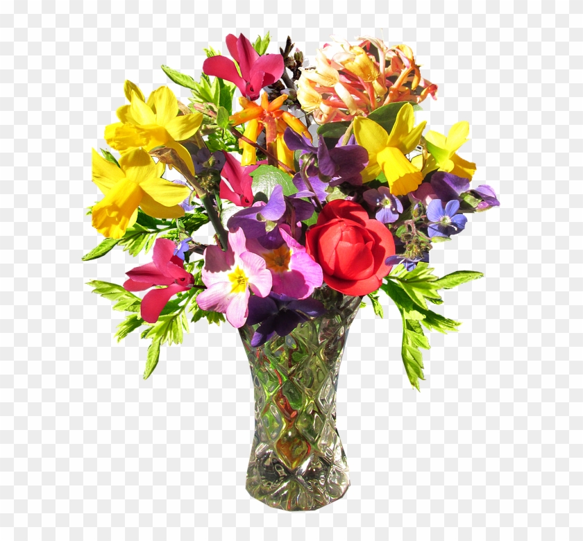 Easy Drawings Of Flowers 24, - Flower Vase With Flowers Photography Png #285970