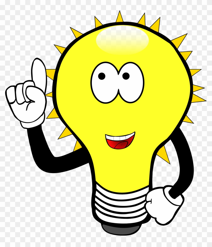 Anthropomorphic Cartoon Light Bulb - Cartoon Light Bulb Png - Free  Transparent PNG Clipart Images Download