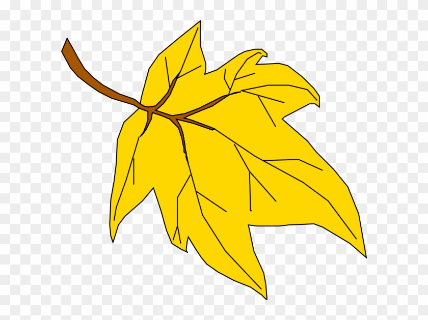 Fall Leaves Cartoon - Yellow Fall Leaf Clipart #286069