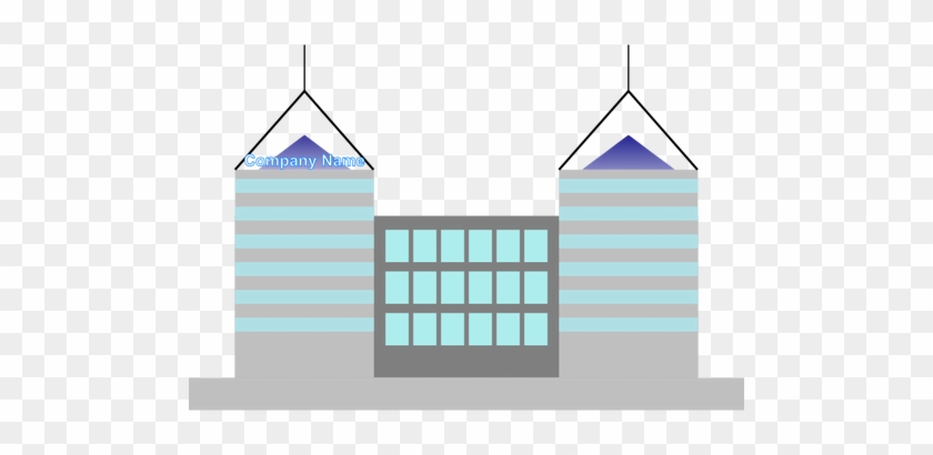 Vector Clip Art Of Two Tower Office Building Public - Gedung Kantor Kartun #286088
