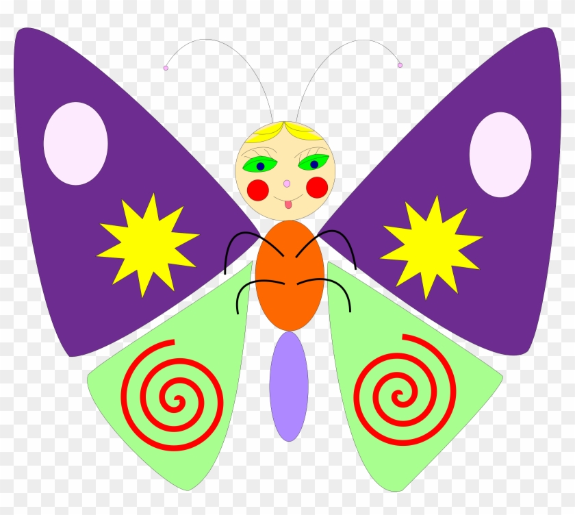 Creative Commons Clip Art - Butterfly Face Transparent #286181