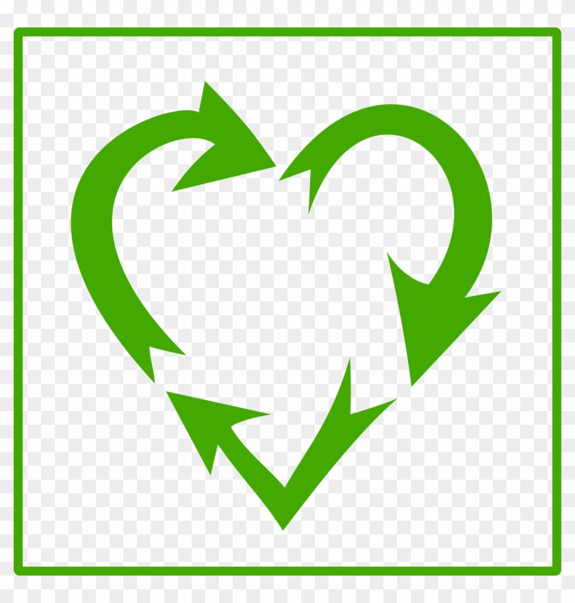 Green Heart Recycle Clip Art At Clker Com Vector Clip - Recycle Heart #286244