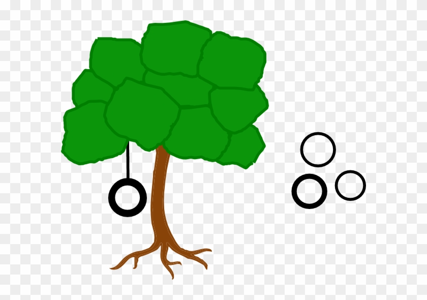 Tree Solid Color With Tire Swing Clip Art - Tree With A Swing Clip Art #286295